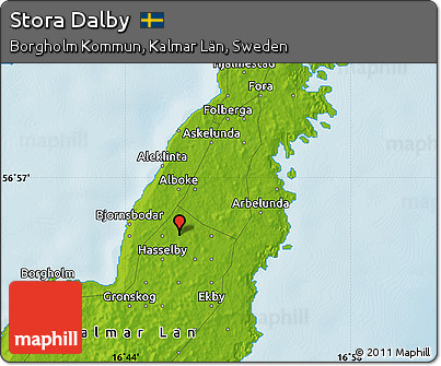 Physical Map of Stora Dalby