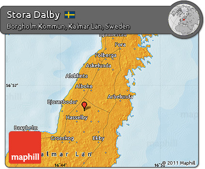 Political Map of Stora Dalby