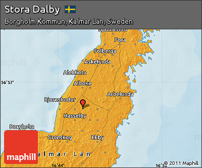 Political Map of Stora Dalby