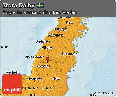 Political Map of Stora Dalby