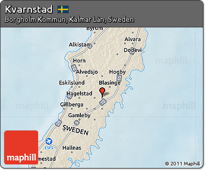 Shaded Relief Map of Kvarnstad