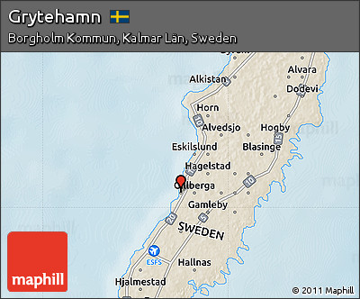 Shaded Relief Map of Grytehamn