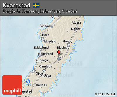 Shaded Relief Map of Kvarnstad