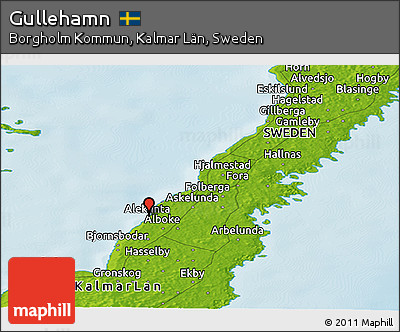 Physical Panoramic Map of Gullehamn