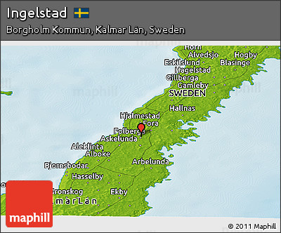 Physical Panoramic Map of Ingelstad