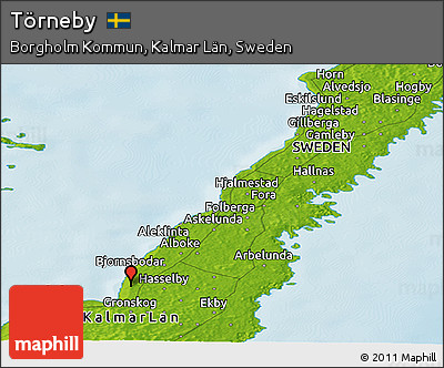 Physical Panoramic Map of Törneby