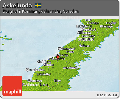 Physical Panoramic Map of Askelunda