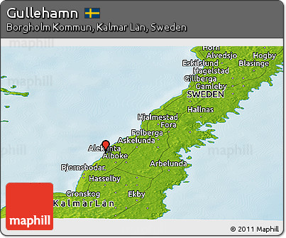 Physical Panoramic Map of Gullehamn