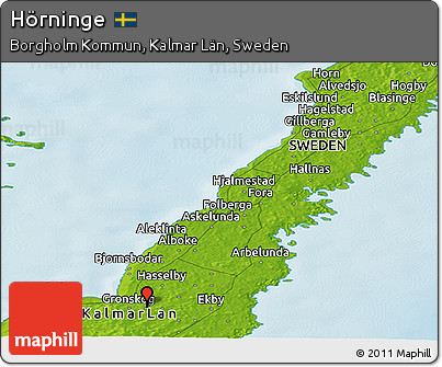 Physical Panoramic Map of Hörninge