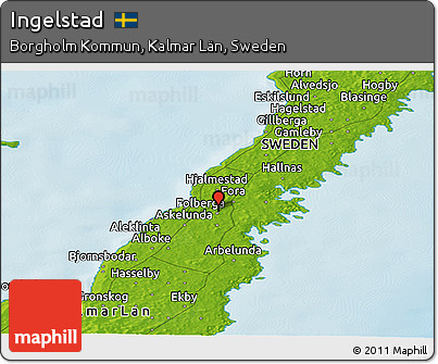 Physical Panoramic Map of Ingelstad