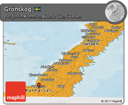 Political Panoramic Map of Grönskog
