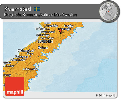 Political Panoramic Map of Kvarnstad