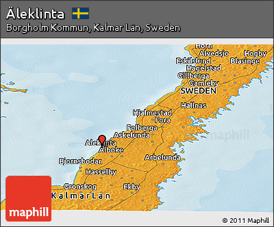 Political Panoramic Map of Äleklinta