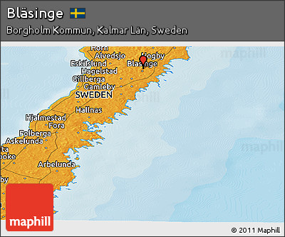 Political Panoramic Map of Bläsinge