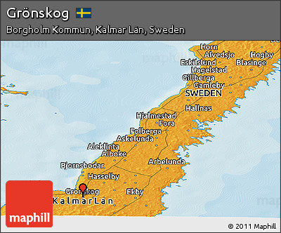 Political Panoramic Map of Grönskog
