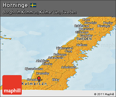 Political Panoramic Map of Hörninge
