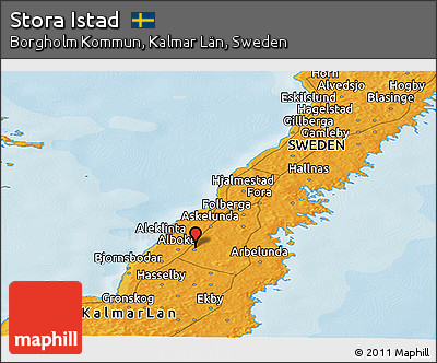 Political Panoramic Map of Stora Istad