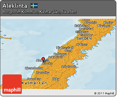 Political Panoramic Map of Äleklinta