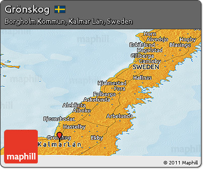 Political Panoramic Map of Grönskog