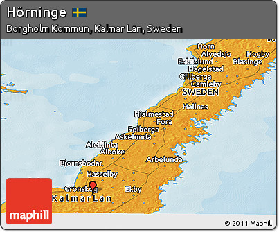 Political Panoramic Map of Hörninge