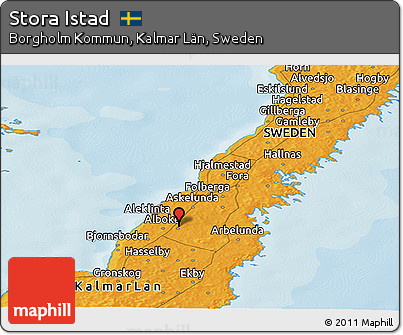 Political Panoramic Map of Stora Istad