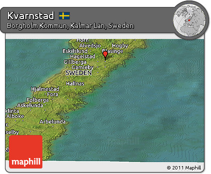 Satellite Panoramic Map of Kvarnstad