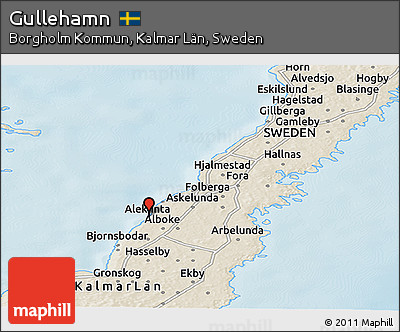 Shaded Relief Panoramic Map of Gullehamn