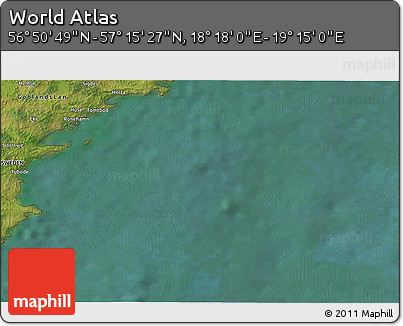 Satellite 3D Map of the Area around 57° 3' 8" N, 18° 46' 29" E
