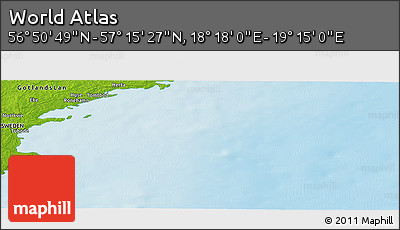 Physical Panoramic Map of the Area around 57° 3' 8" N, 18° 46' 29" E