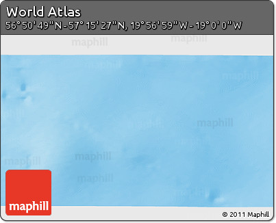 Physical 3D Map of the Area around 57° 3' 8" N, 19° 28' 30" W