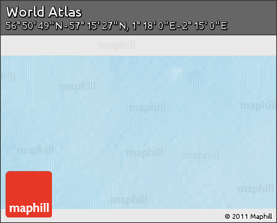 Physical 3D Map of the Area around 57° 3' 8" N, 1° 46' 29" E