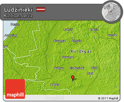 Physical 3D Map of Ludžinieki