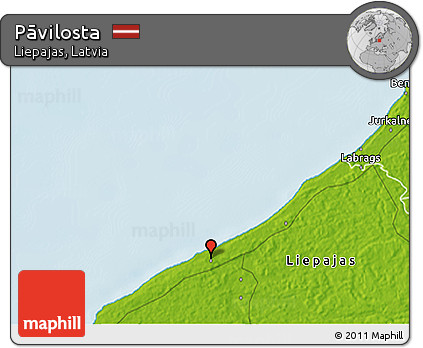 Physical 3D Map of Pāvilosta