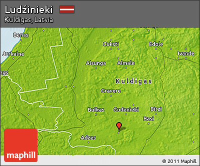 Physical 3D Map of Ludžinieki