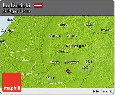 Physical 3D Map of Ludžinieki