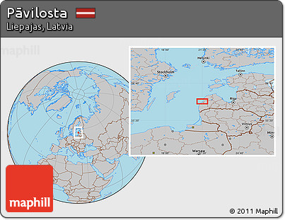 Gray Location Map of Pāvilosta