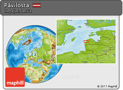 Physical Location Map of Pāvilosta