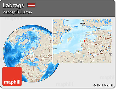 Shaded Relief Location Map of Labrags