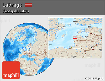 Shaded Relief Location Map of Labrags