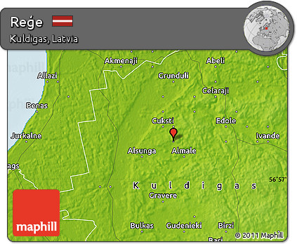 Physical Map of Reģe