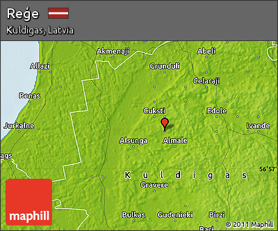 Physical Map of Reģe