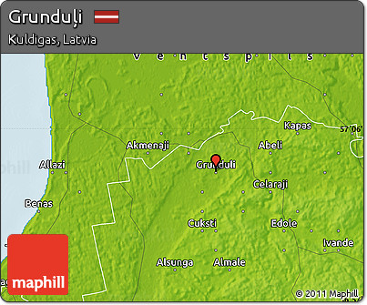 Physical Map of Grunduļi