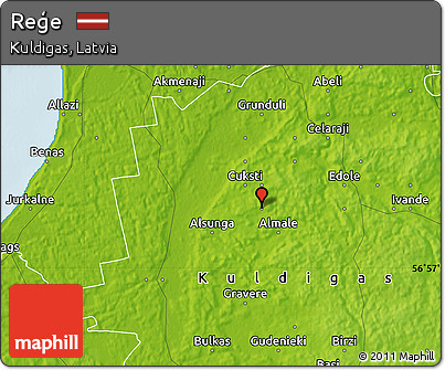 Physical Map of Reģe
