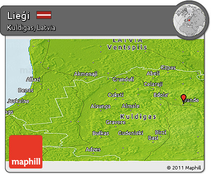 Physical Panoramic Map of Lieģi