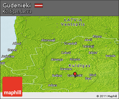 Physical Panoramic Map of Gudenieki
