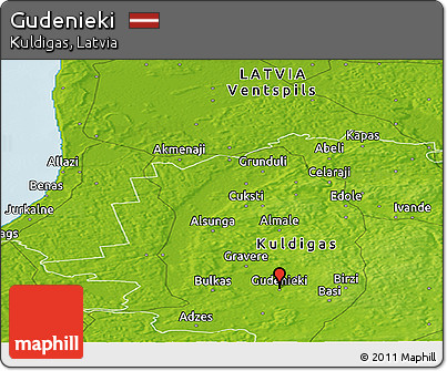 Physical Panoramic Map of Gudenieki