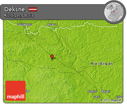 Physical 3D Map of Deksne