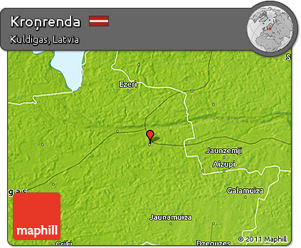 Physical 3D Map of Kroņrenda