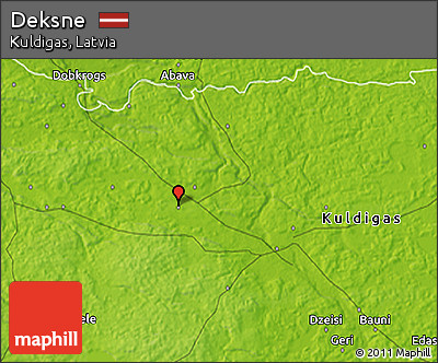 Physical 3D Map of Deksne