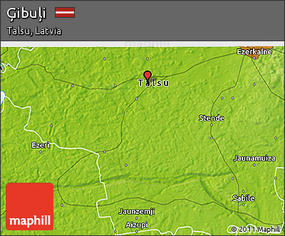 Physical 3D Map of Ģibuļi